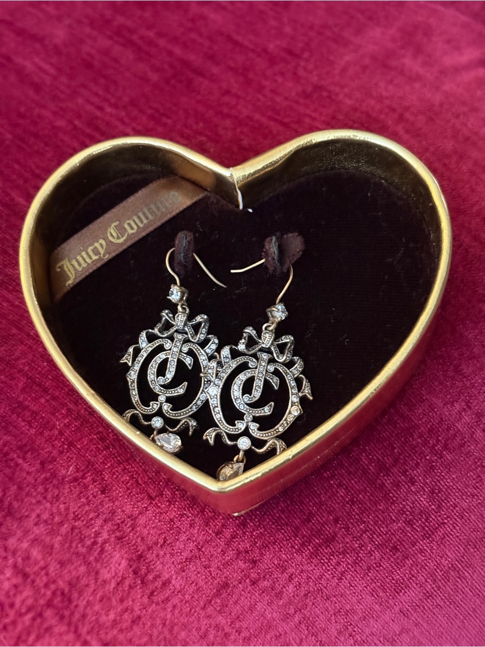 Juicy Couture Monogram Chandelier Earrings